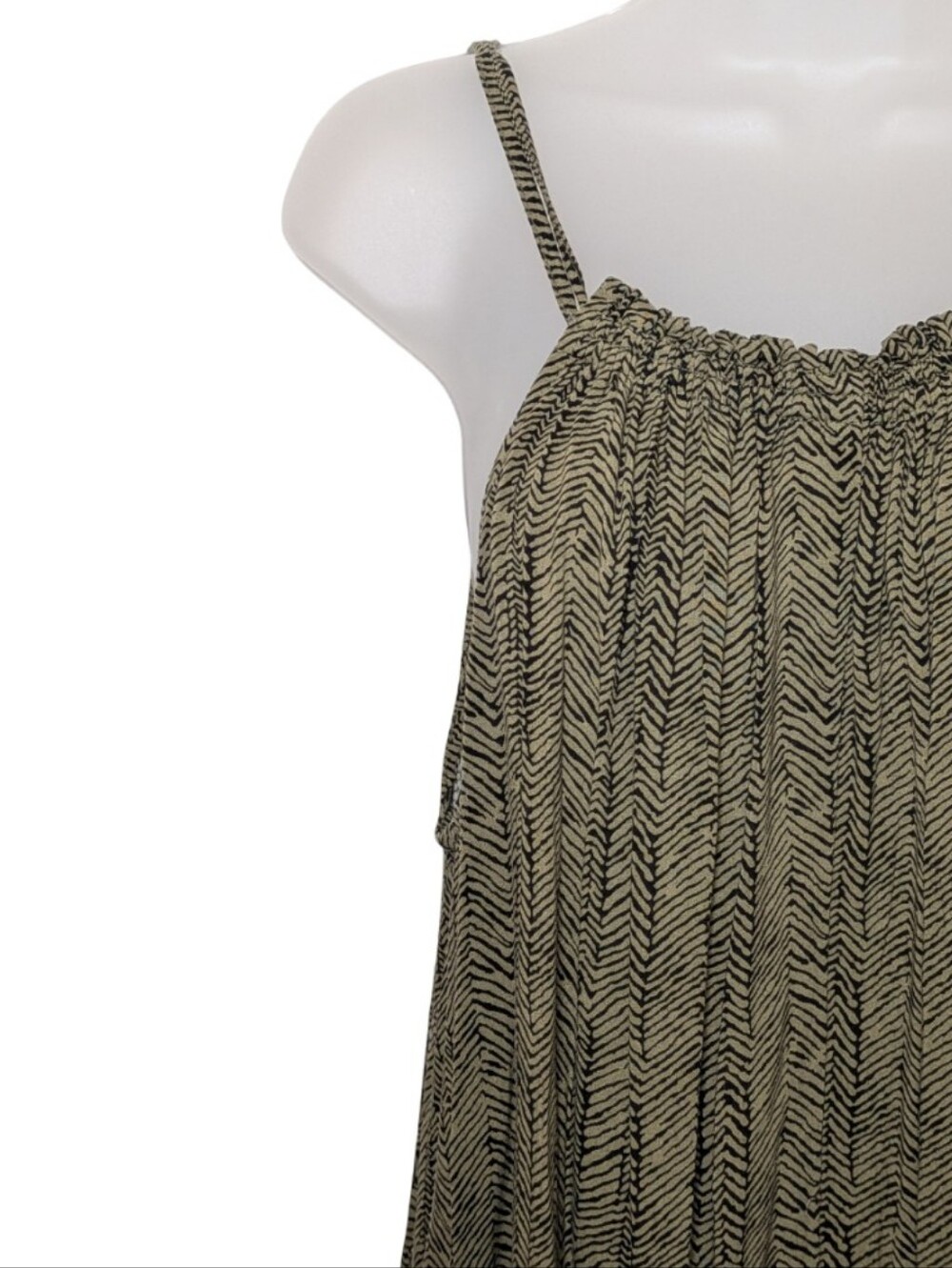 Cato | Astract Pattern Jumpsuit | Olive and Black | Beaded | Bohemian | Flowy | - Picture 4 of 7